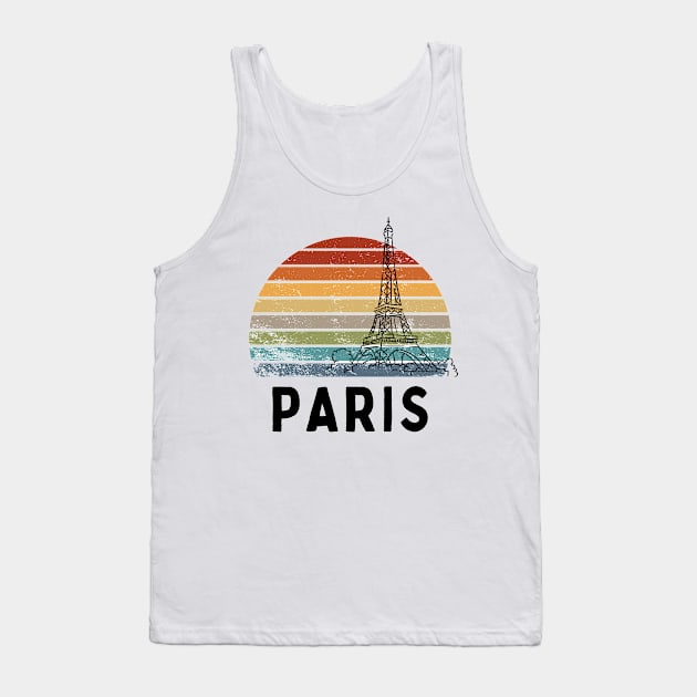 Paris sunset design Tank Top by IOANNISSKEVAS